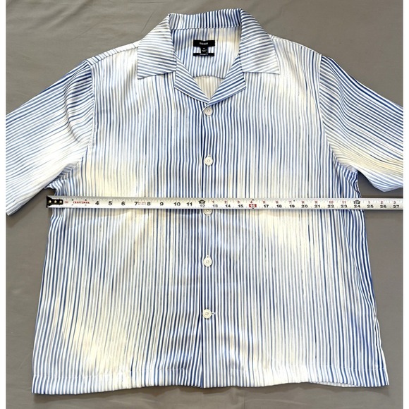 Men's Reiss Blue And White Short Sleeve Shirt Size XL - Picture 5 of 6